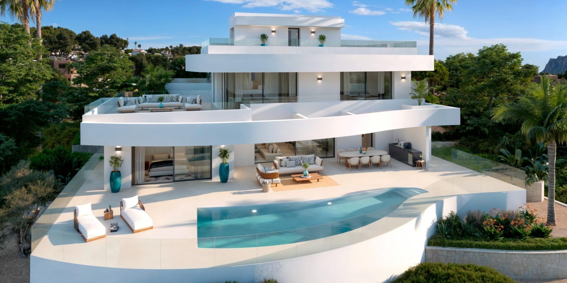 Villa de Lujo con Vistas Panorámicas al Mar y Peñón de Ifach en Calpe