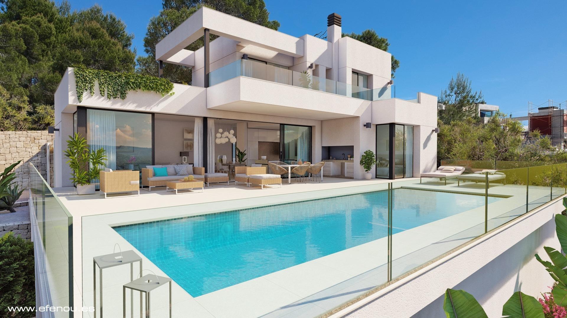 Spectacular modern villa, newly built and key ready in Calpe