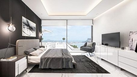 Neubauvilla mit herrlichem Blick auf das Meer und den Peñón de Ifach, Calpe