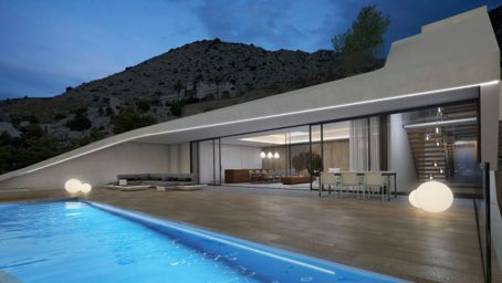 Neubauprojekt mit Panoramablick auf das Meer in Altea