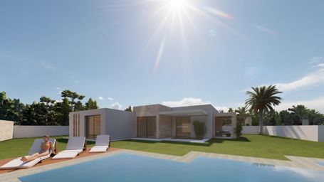 Neubau-Villa auf einer Etage in Calpe