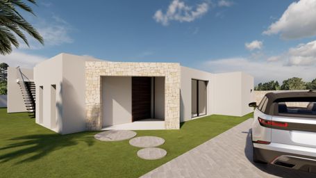 Neubau-Villa auf einer Etage in Calpe