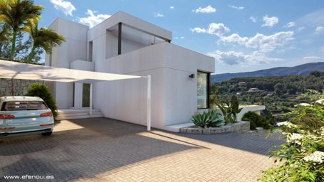Spektakuläre moderne Villa, neu gebaut und bezugsfertig in Calpe