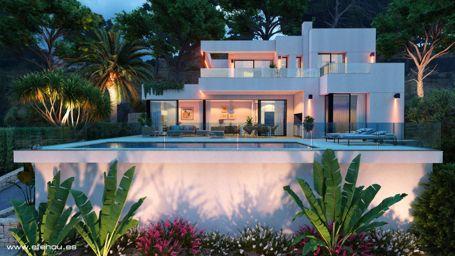 Spektakuläre moderne Villa, neu gebaut und bezugsfertig in Calpe
