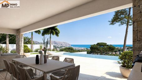 Lujosa villa de obra nueva en Moraira