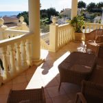 Terrasse inférieure dans villa de luxe à Calpe, quartier de Cucarres