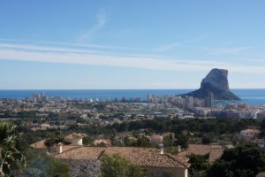 Views from the upper terrace in a luxury villa in Calpe, Cucarres area